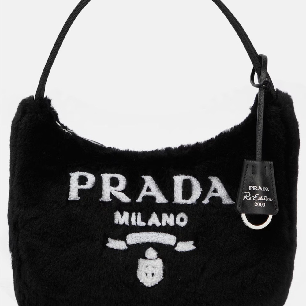 Prada Black Shoulder Bag with Iconic Logo